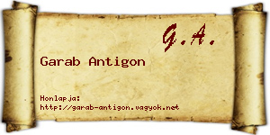 Garab Antigon névjegykártya